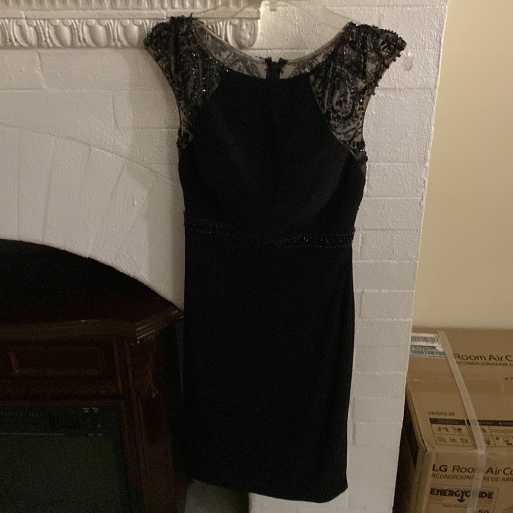 Beaded formal evening wedding cocktail dress